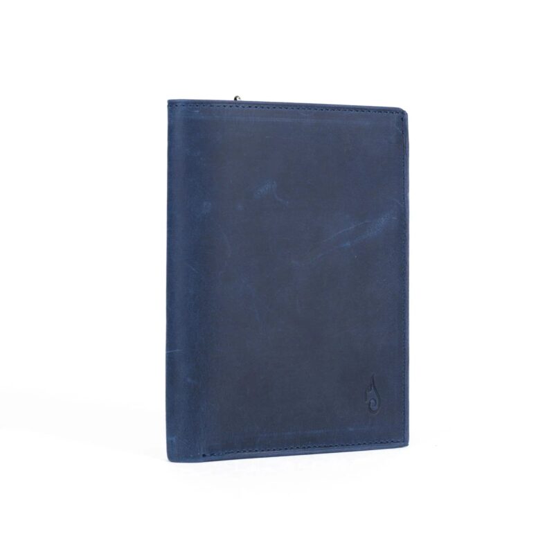 Leather Passport Wallet | Voyager Sapphire - Image 4