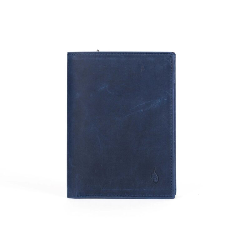 Leather Passport Wallet | Voyager Sapphire - Image 3